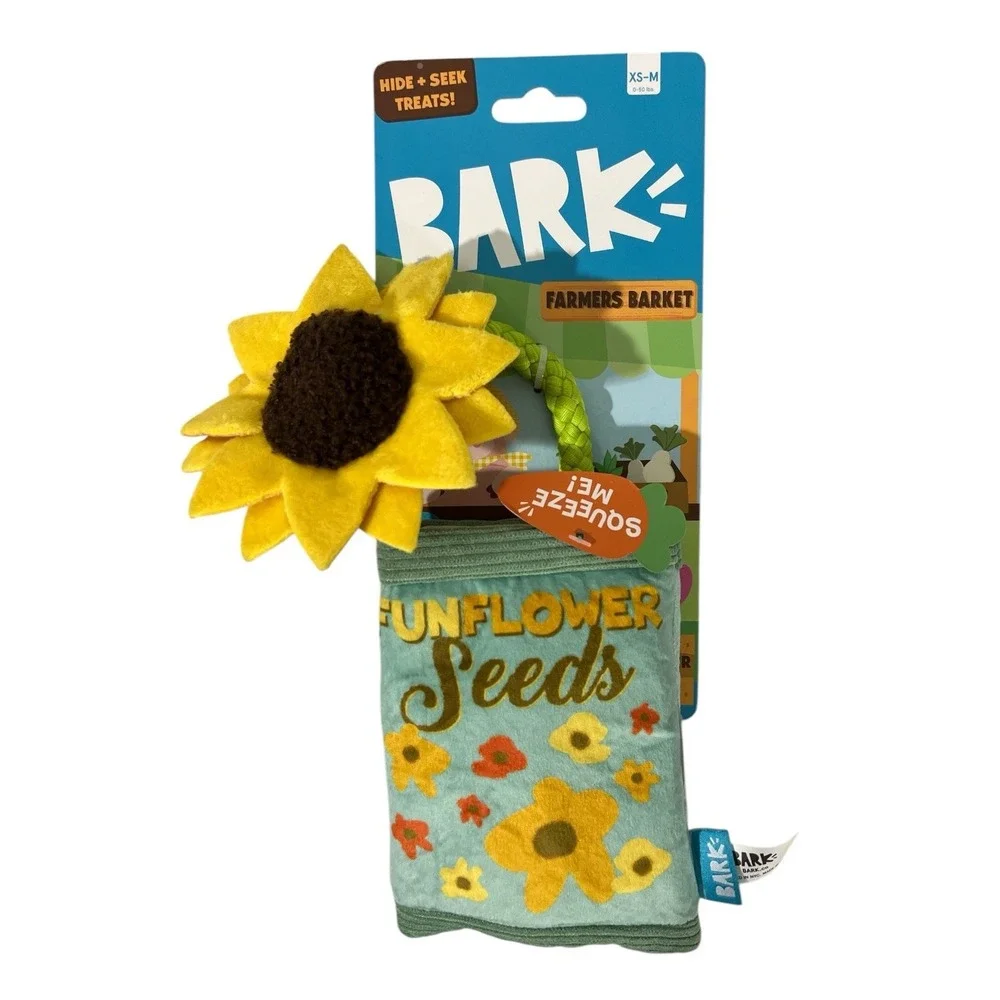 Bark Farmers Barket Funflower Seeds Dog Toy XS-M FAST SHIPPING NEW W TAGS